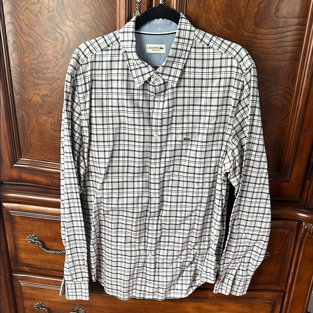 Lacoste Men's Regular Fit Checkered Shirt